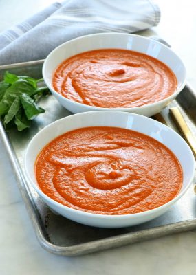 Vegan Roasted Tomato Basil Soup