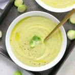 Vegan Creamy Roasted Brussels Sprout Soup