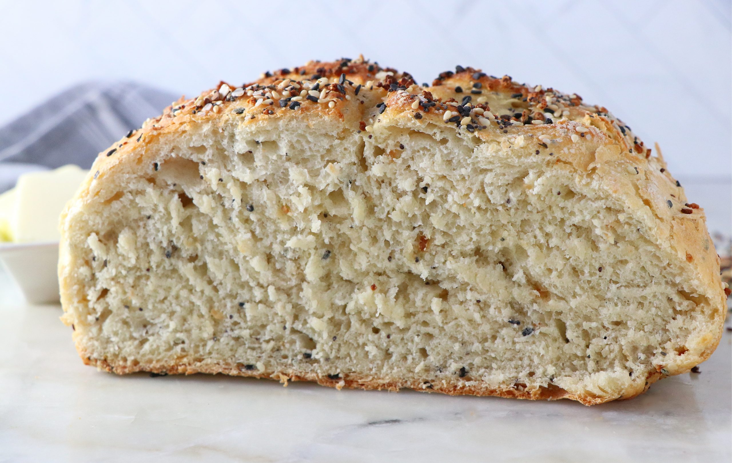 No-Knead Everything Bagel Bread – Leite's Culinaria