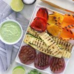 Grilled Veggies with Creamy Chimichurri Sauce