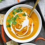 Vegan Roasted Curried Carrot Soup