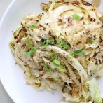 Grilled Cabbage Steaks with Tahini Dressing