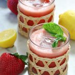 Sugar Free Strawberry Basil Lemonade