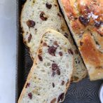 1 HR No Knead Olive Bread with Roasted Garlic and Rosemary