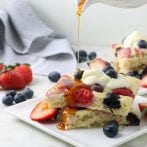 Vegan Triple Berry Sheet Pan Pancakes