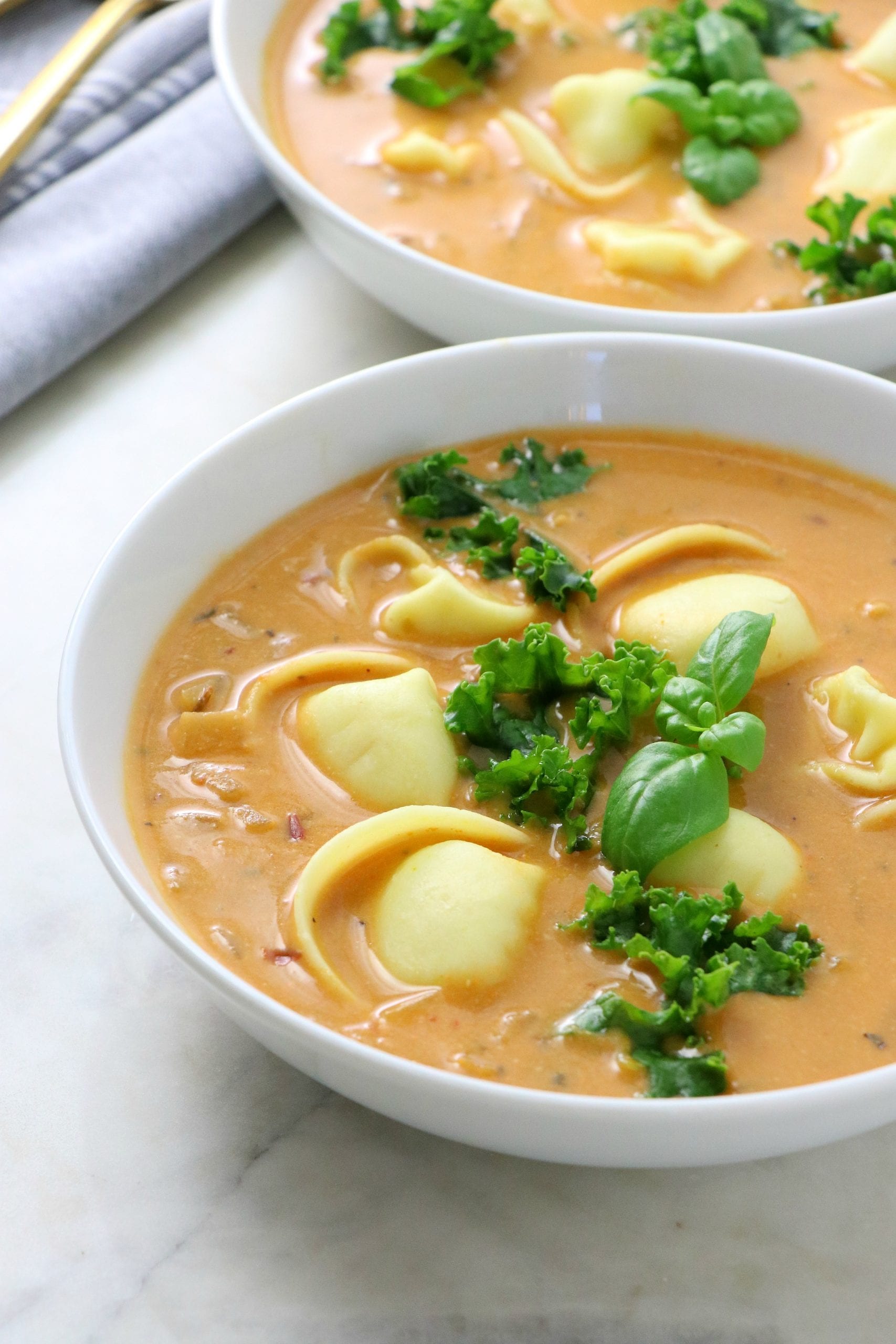Creamy Vegan Tortellini Soup