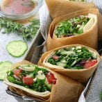 Vegan Greek Salad Wrap with Homemade Tofu Feta