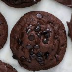 Vegan Double Chocolate Levain Style Cookies
