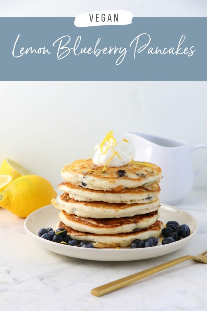 Vegan Lemon Blueberry Pancakes - Labeless Nutrition