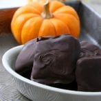 Vegan Chocolate Covered Pumpkin Spice Caramels