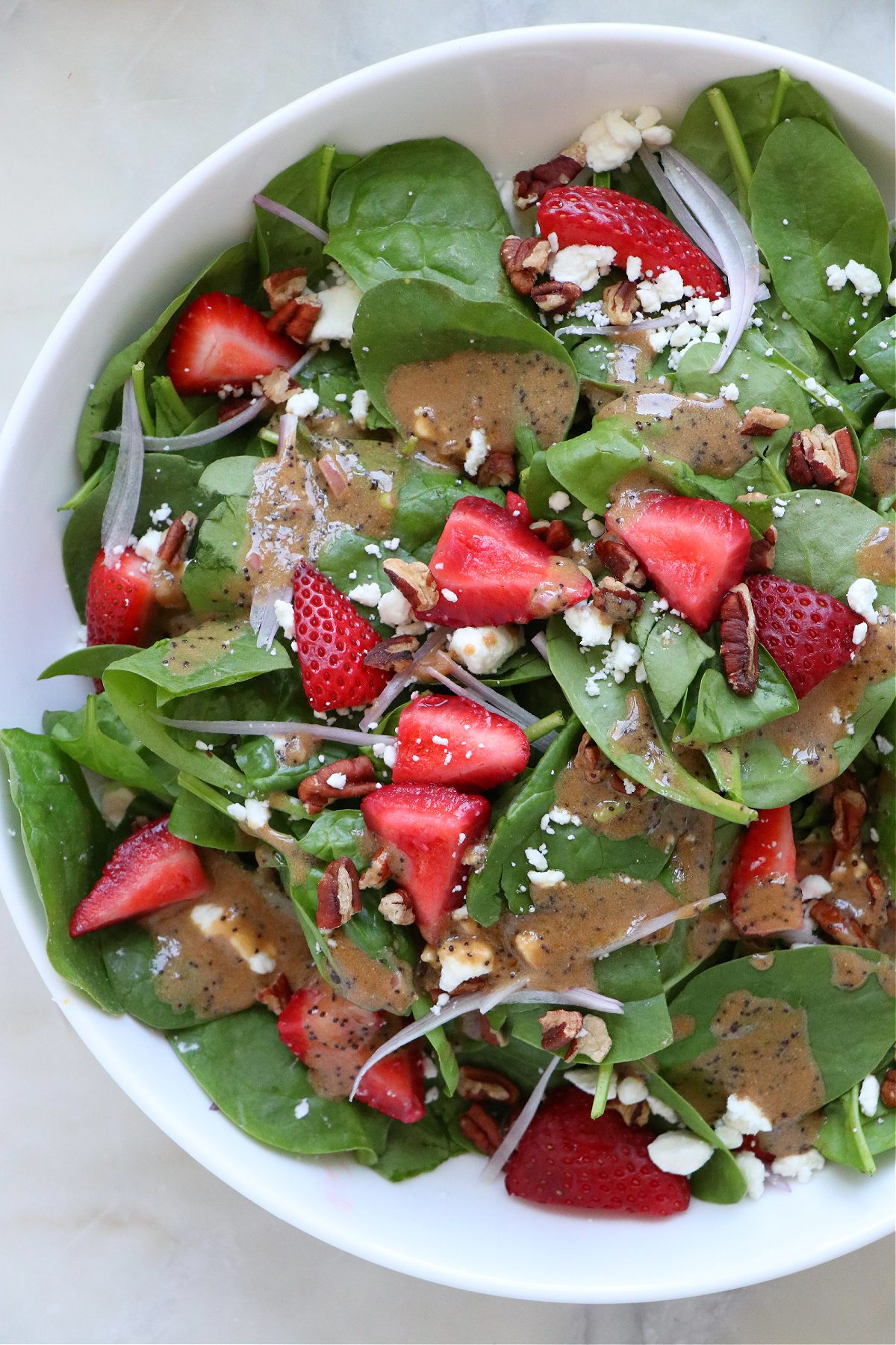 Strawberry Spinach Salad with Poppyseed Dressing