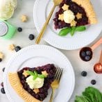 Vegan Blueberry Basil Pie