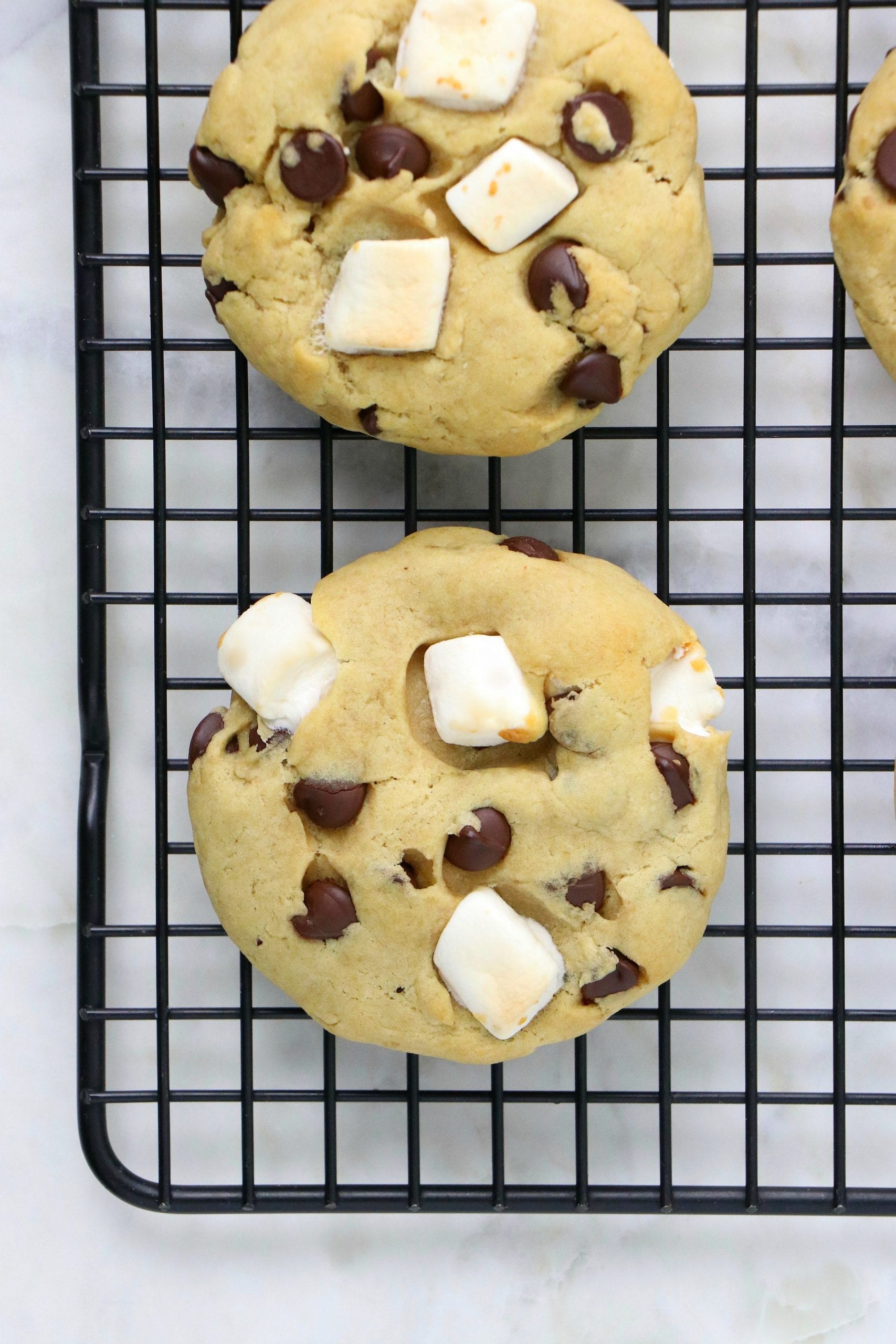 Vegan Soft Baked S’mores Cookies