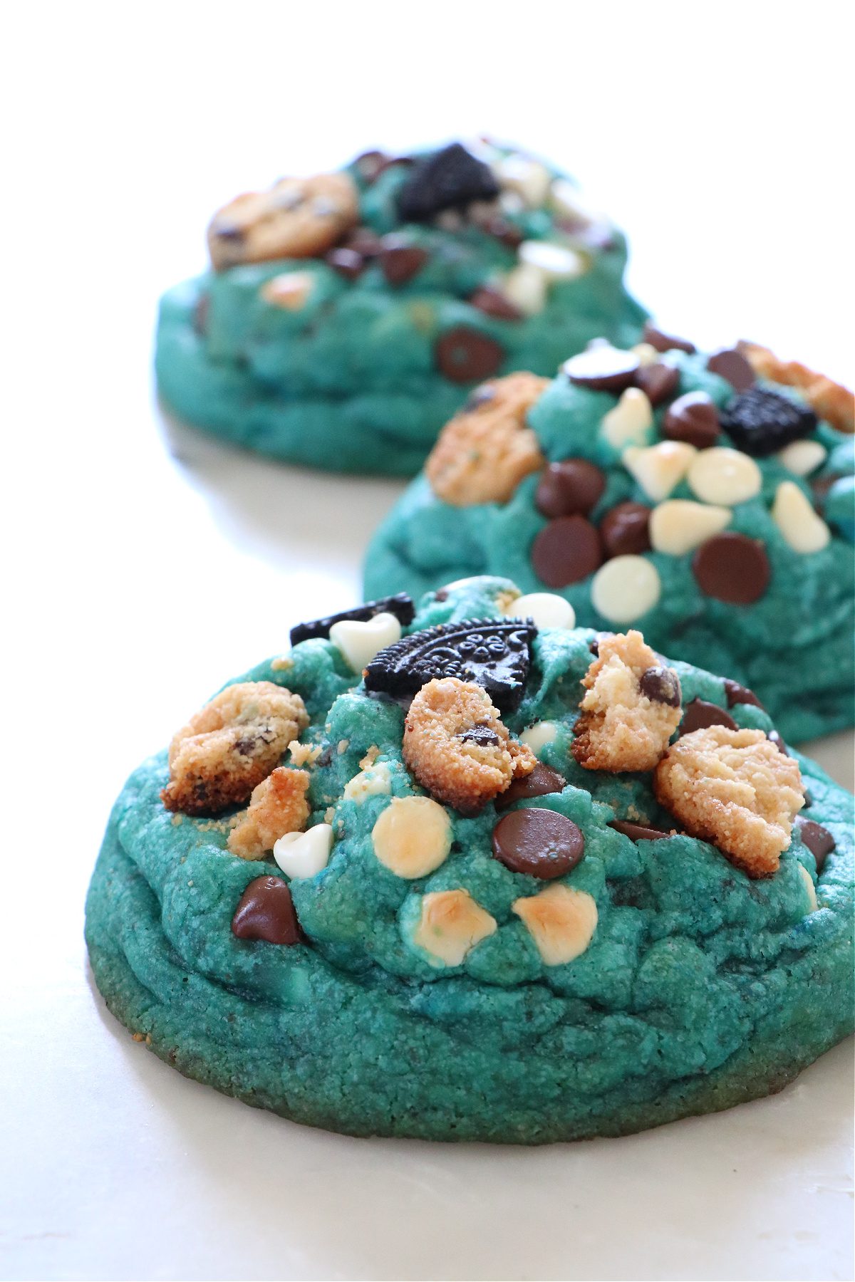 Vegan Levain Style Cookie Monster Cookies