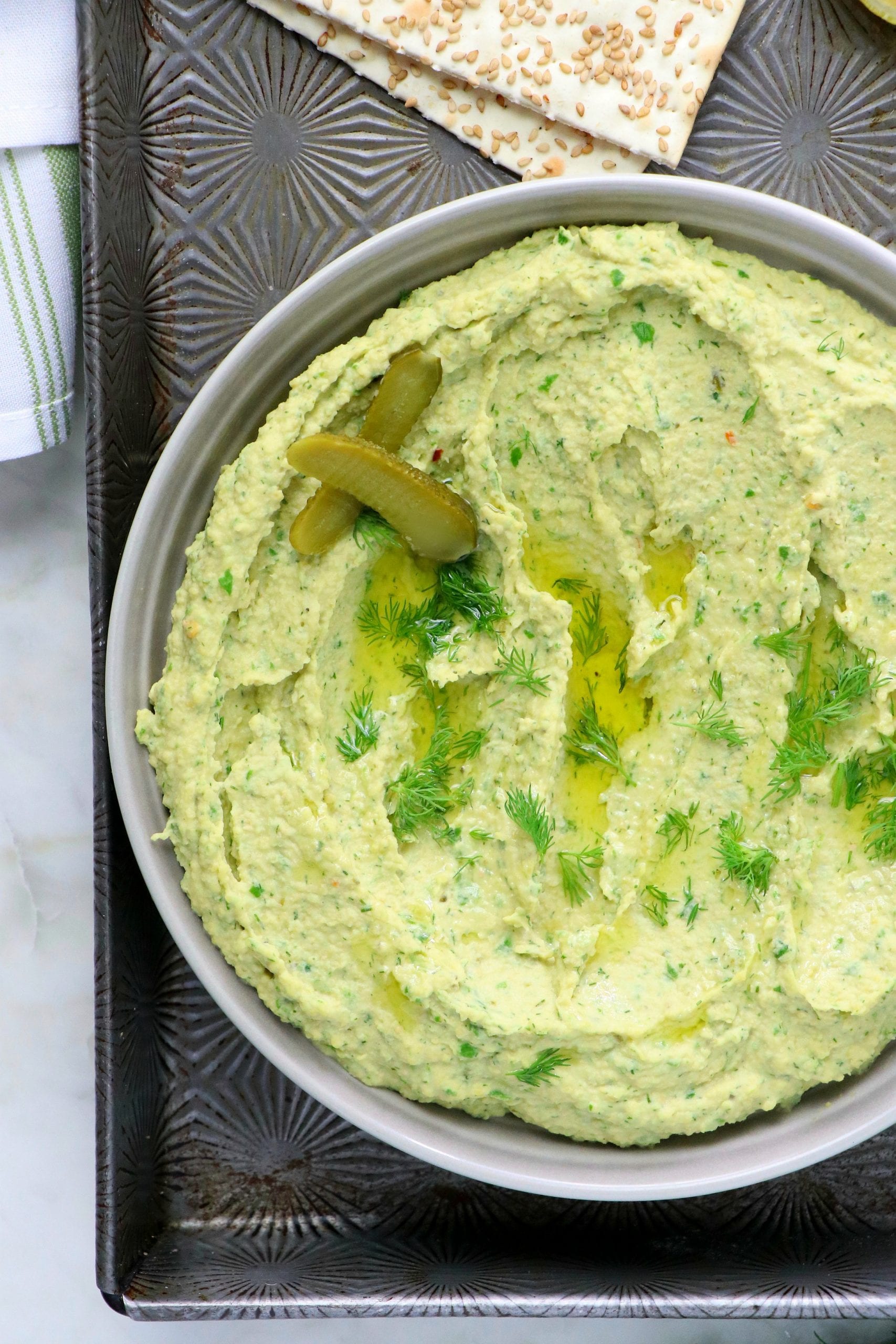 Vegan Dill Pickle Hummus