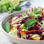 Vegan Thai Cabbage Salad with Creamy Cilantro Dressing