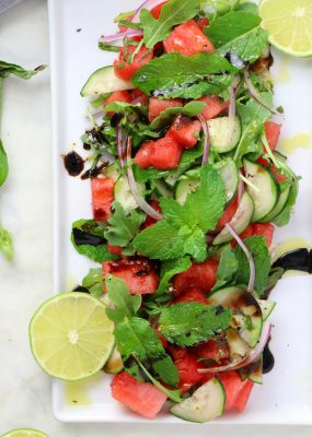 Vegan Watermelon Cucumber Salad