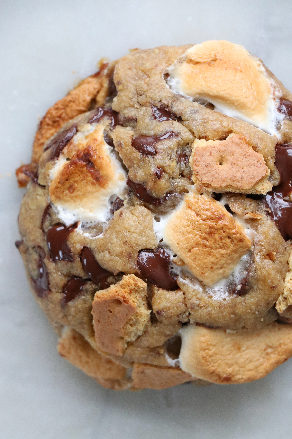 Single Bake Vegan Levain Style S’mores Cookie