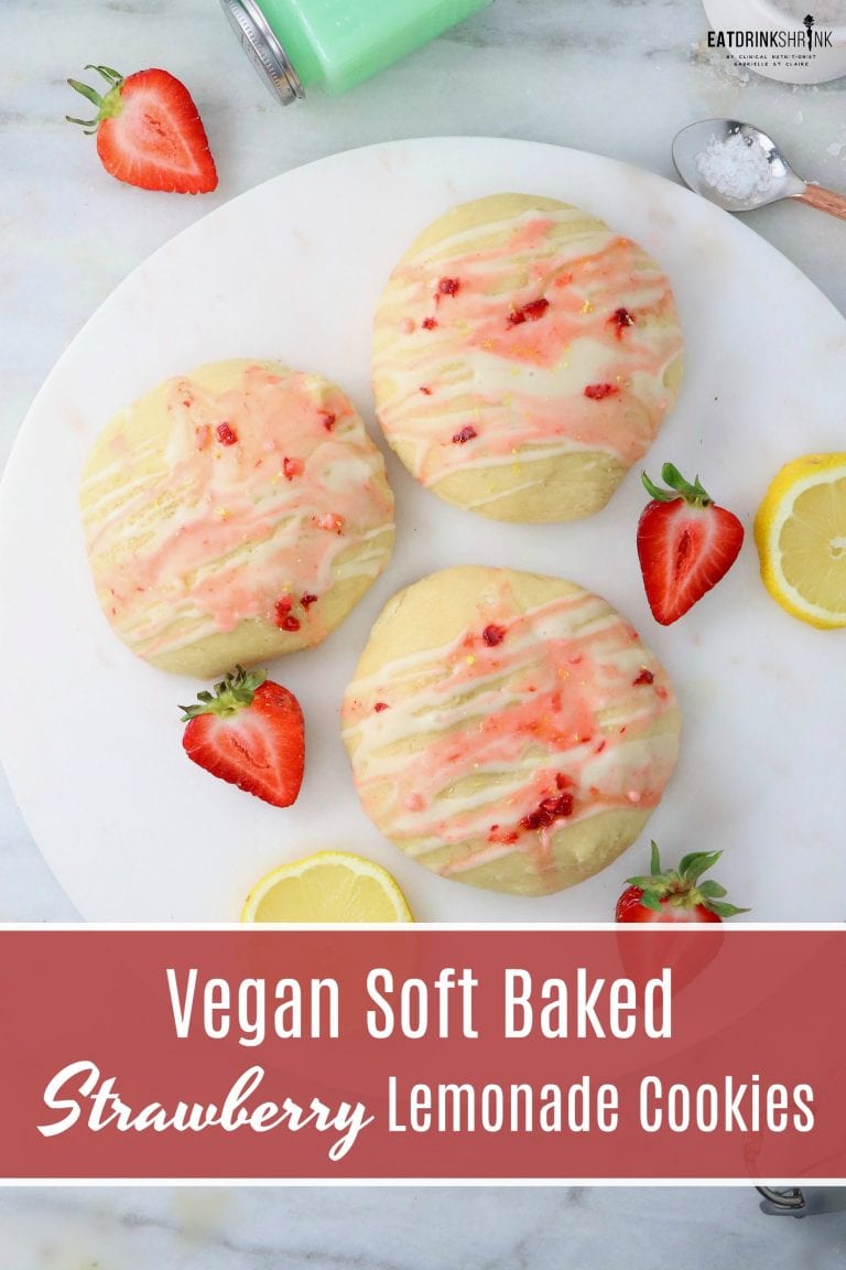 Vegan Soft Bake Strawberry Lemonade Cookies - Labeless Nutrition