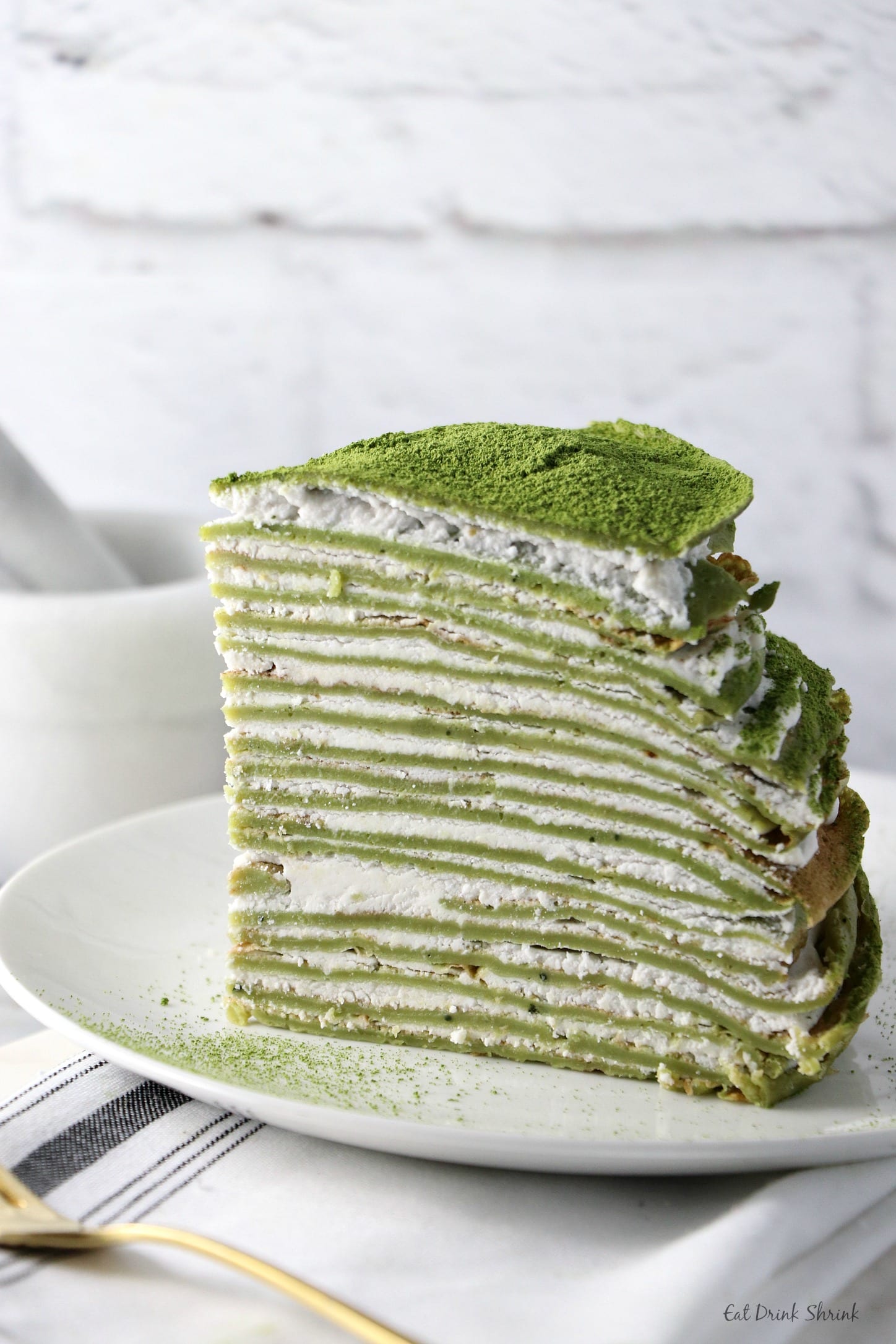 Vegan Matcha Crepe Cake