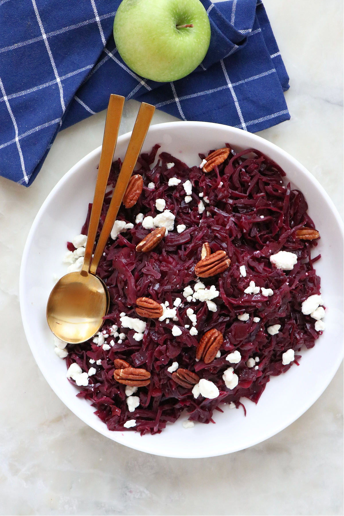 Braised Red Cabbage with Apples and Pecans