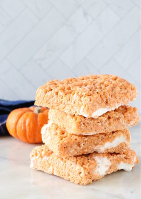 Vegan Brown Butter Pumpkin Rice Krispie Treats