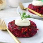 Vegan Beet and Carrot Fritters