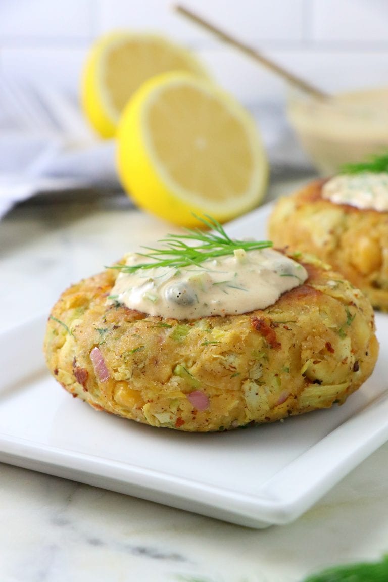 Vegan Crab Cakes with Remoulade Sauce