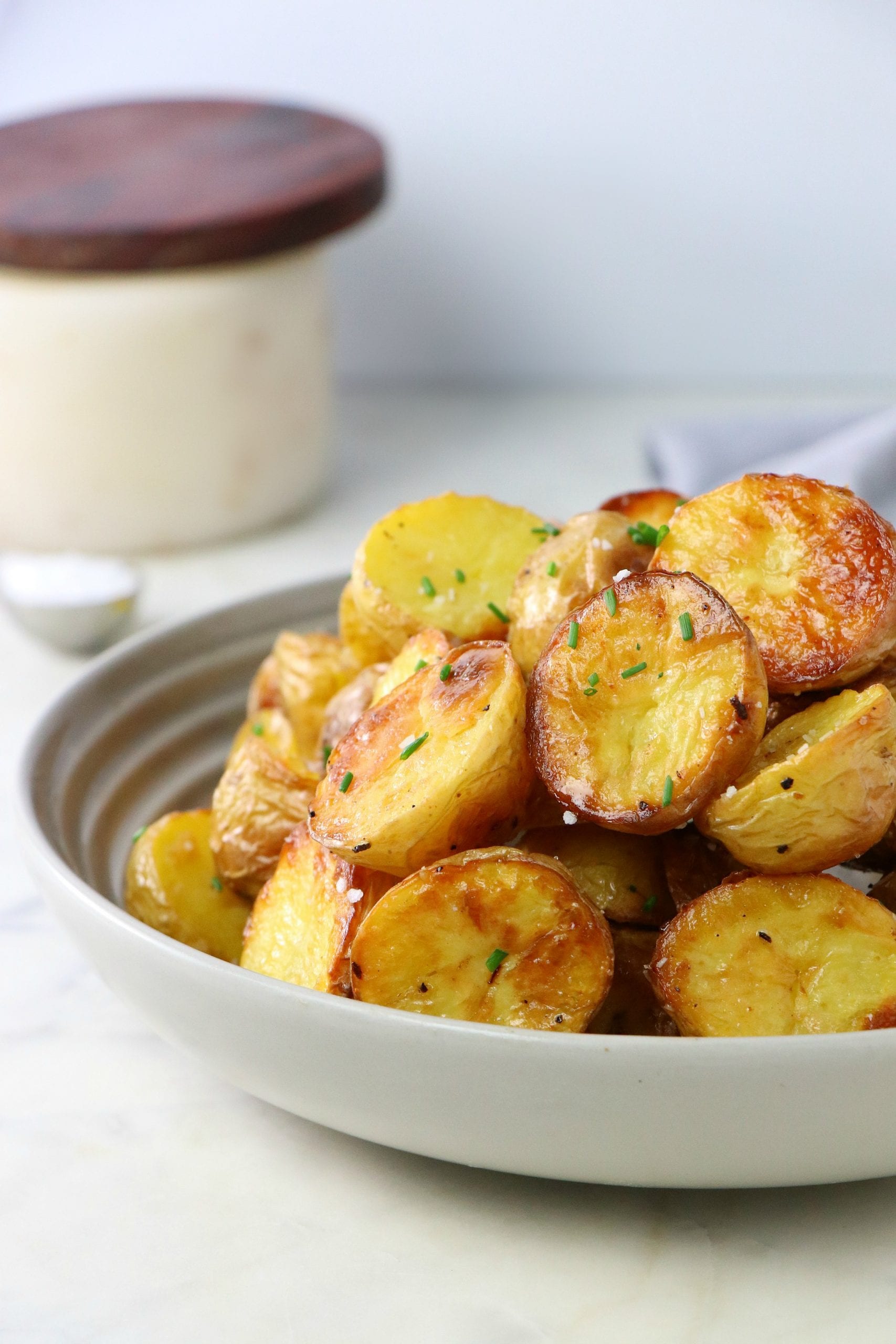 Crispy Vegan Salt + Vinegar Potatoes