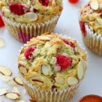 Vegan Raspberry Almond Muffins