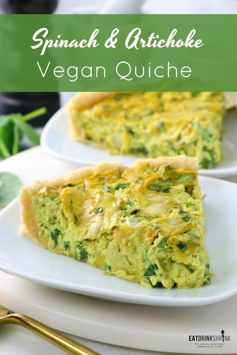 Vegan Spinach Artichoke Quiche - Labeless Nutrition