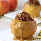 Vegan Baked Apples with Salted Brown Butter Caramel
