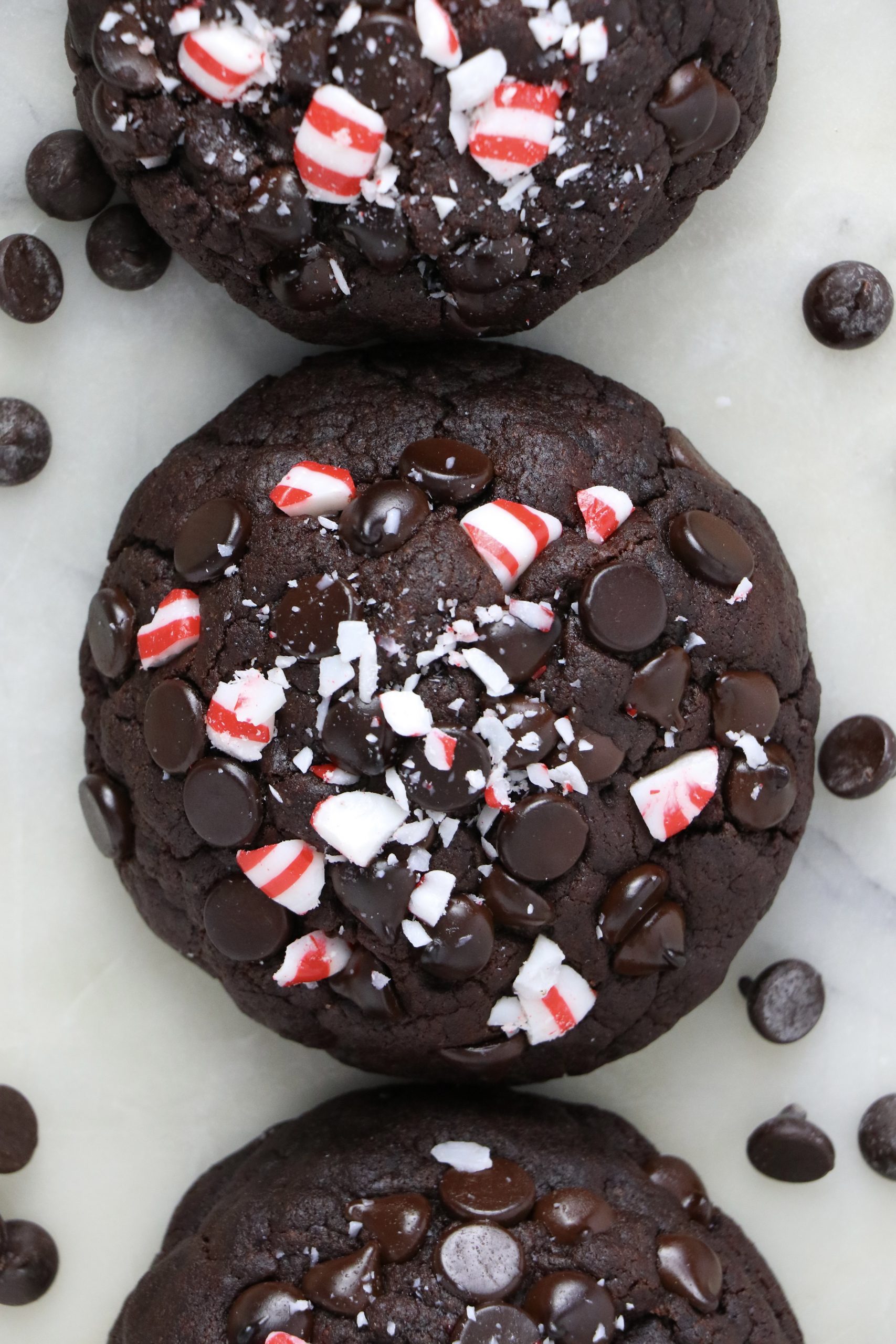 Vegan Dark Chocolate Peppermint Cookies