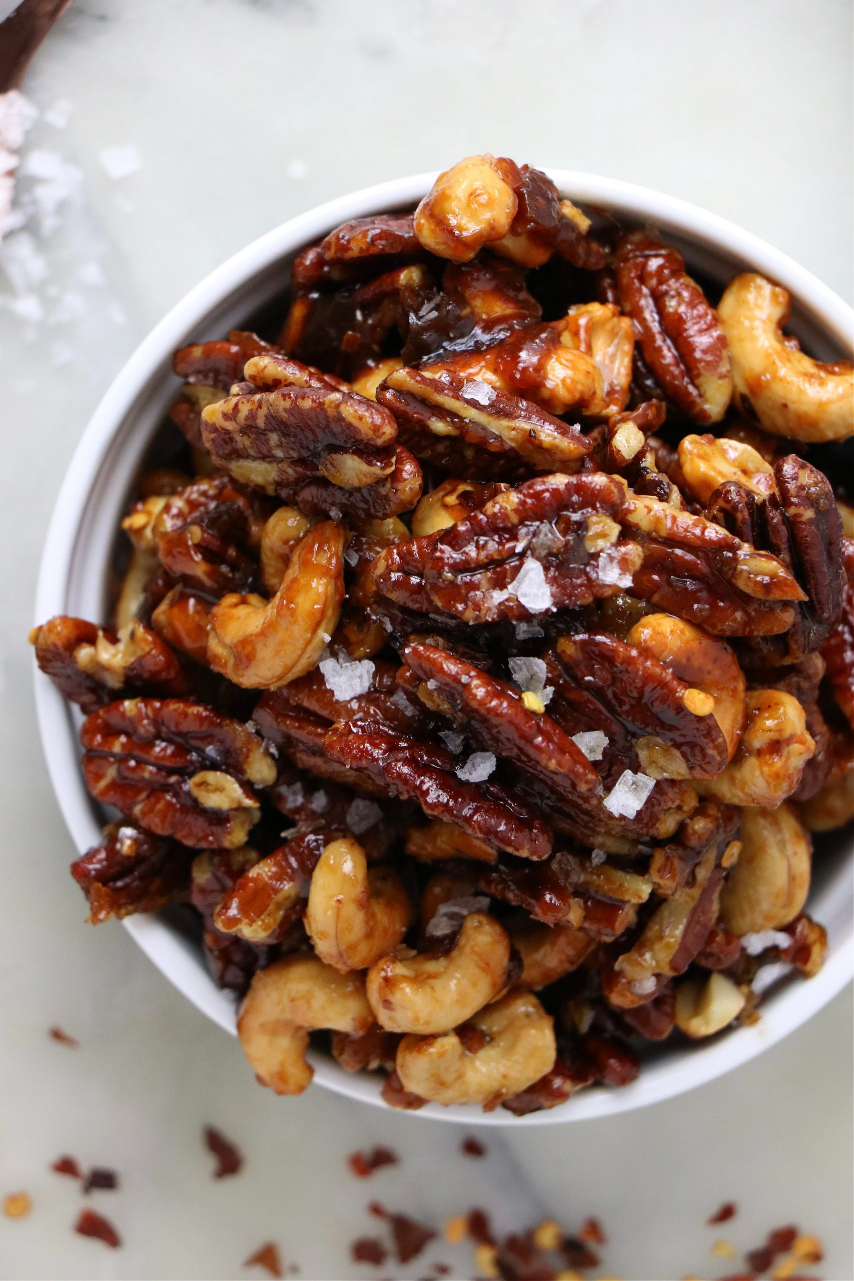 Vegan Salted “Hot Honey” Nuts with Brown Butter