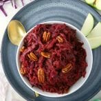 Vegan Braised Red Cabbage with Apples and Pecans