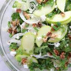 Cabbage + Arugula Salad with Toasted Walnuts + Apples