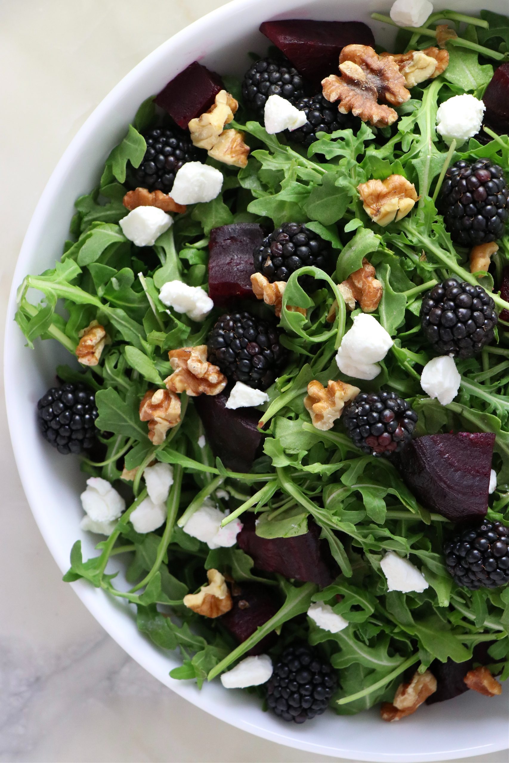 Roasted Beet Salad with Toasted Walnuts and Blackberries