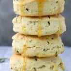 Vegan Rosemary Parmesan Biscuits with Truffle Honey