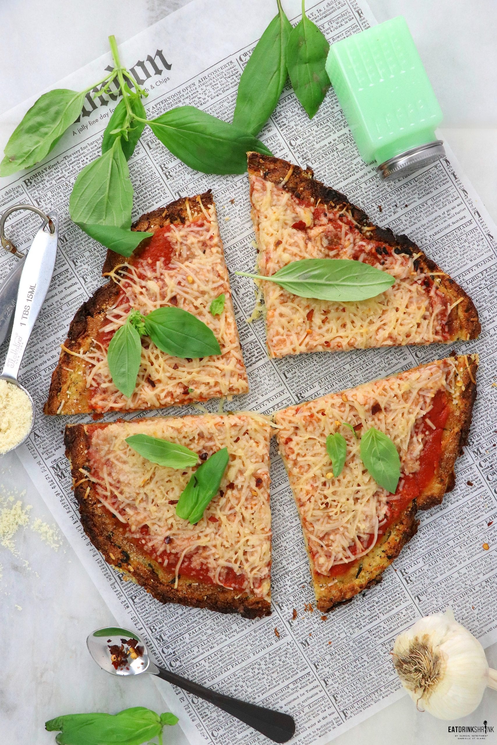 Gluten Free Vegan Zucchini Pizza Crust