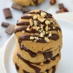 2 Ingredient Vegan Dark Chocolate Hazelnut Almond Flour Cookies