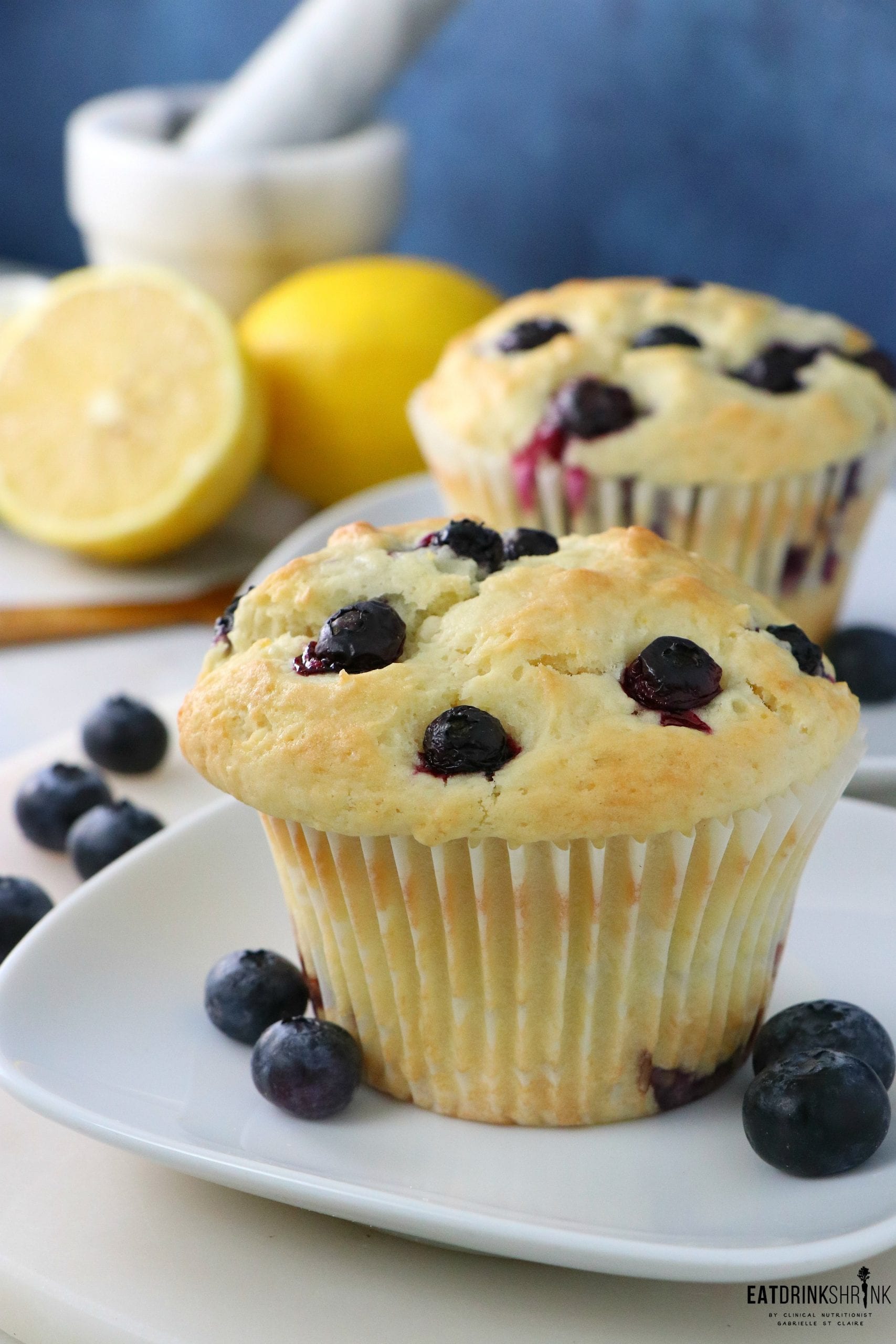 Vegan Lemon Blueberry Muffins
