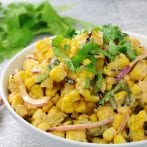 Vegan Grilled Corn Salad with Jalapeno and Avocado