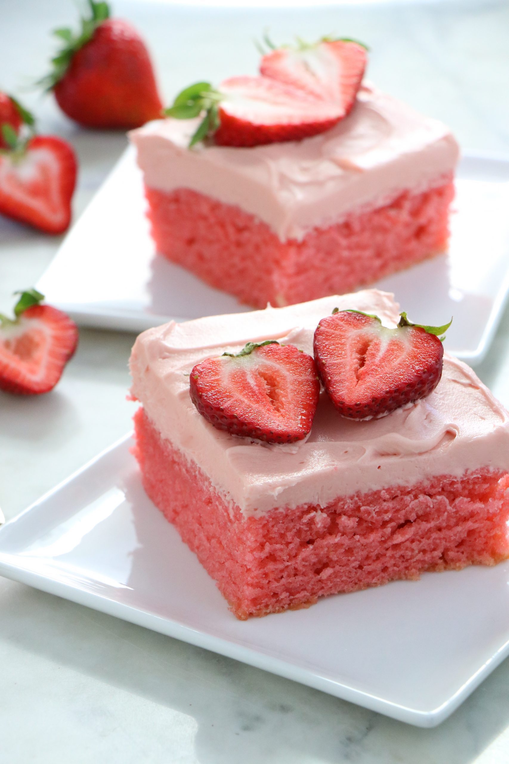 1 Bowl Vegan Strawberry Sheet Cake