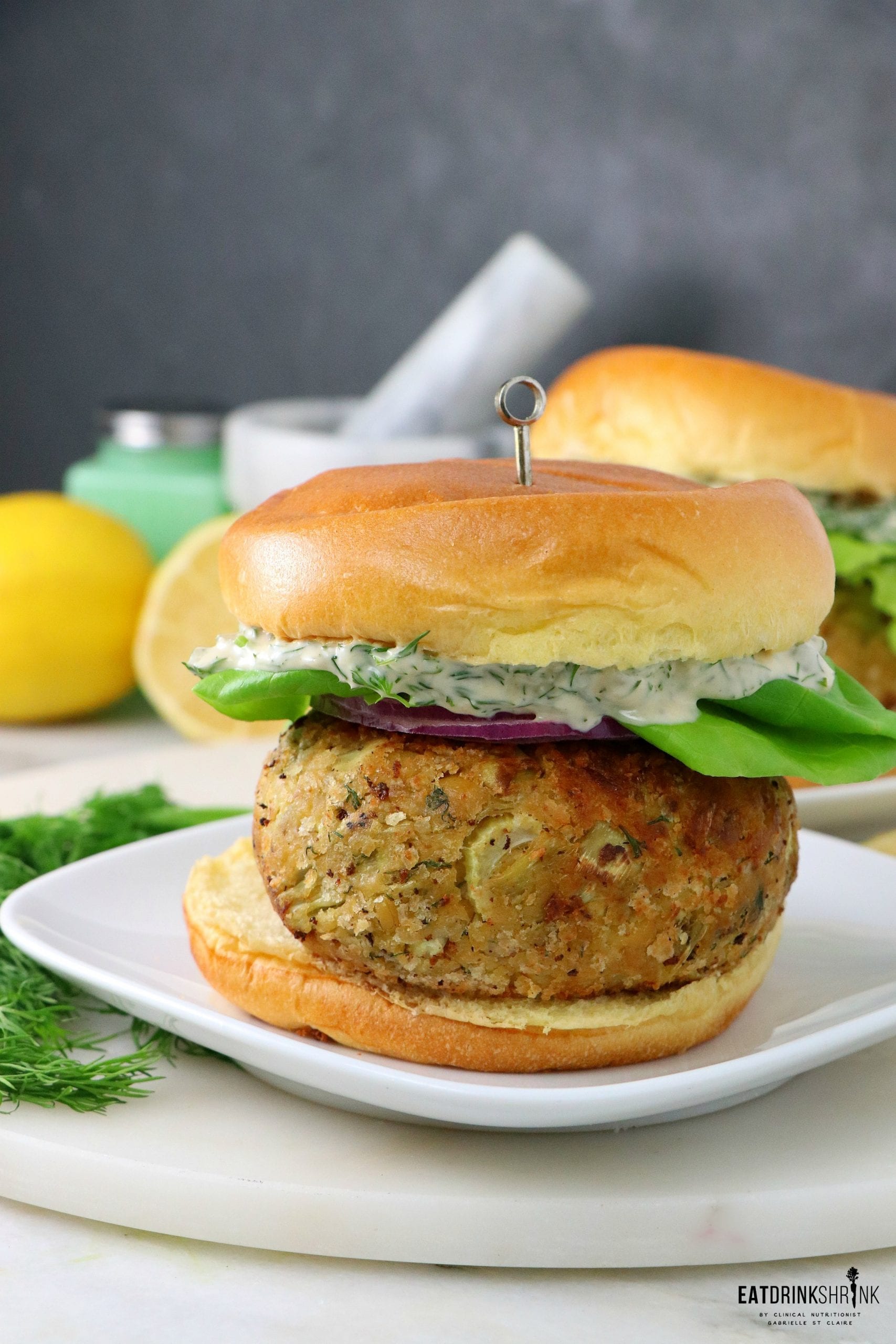 Vegan Crab Cake Sandwich with Remoulade Sauce