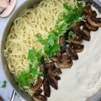 Vegan Garlic Herb Mushroom Pasta