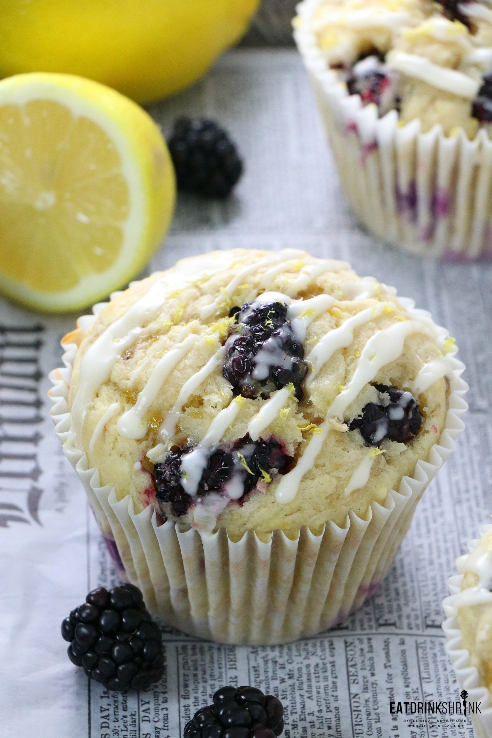 Vegan Lemon Blackberry Muffins