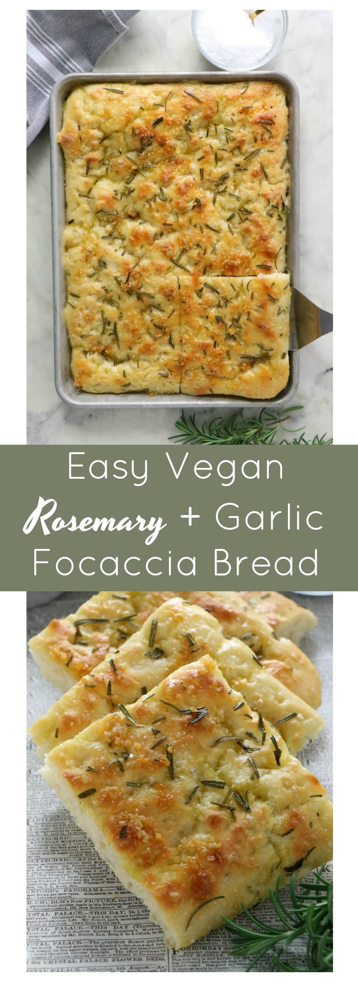 Vegan Garlic Rosemary Bread – Easy Rosemary Garlic Loaf