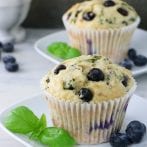 Vegan Blueberry Basil Muffins